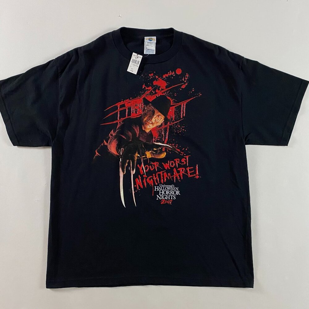 Vtg 2007 Universal Studios Halloween Horror Nights T Shirt Freddy Krueger Large